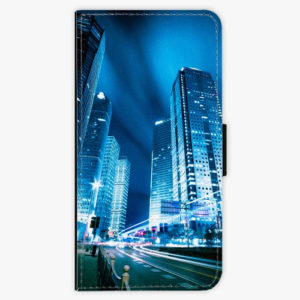 Flipové pouzdro iSaprio - Night City Blue - Samsung Galaxy A8 Plus