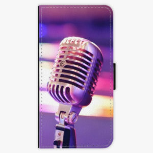 Flipové pouzdro iSaprio - Vintage Microphone - Samsung Galaxy A8 Plus