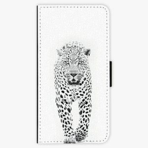 Flipové pouzdro iSaprio - White Jaguar - Samsung Galaxy A8 Plus