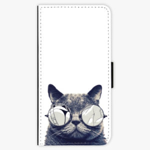 Flipové pouzdro iSaprio - Crazy Cat 01 - Samsung Galaxy A8 Plus