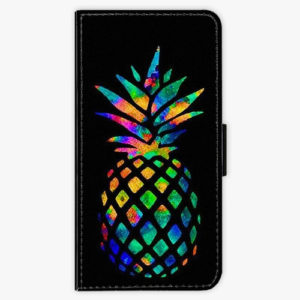 Flipové pouzdro iSaprio - Rainbow Pineapple - Samsung Galaxy A8 Plus
