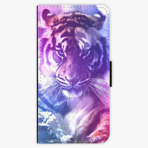 Flipové pouzdro iSaprio - Purple Tiger - Samsung Galaxy A8 Plus