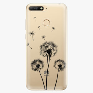 Plastový kryt iSaprio - Three Dandelions - black - Huawei Y6 Prime 2018