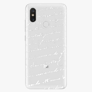 Plastový kryt iSaprio - Handwriting 01 - white - Xiaomi Mi 8