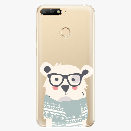 Plastový kryt iSaprio - Bear with Scarf - Huawei Y6 Prime 2018 Plastový kryt iSaprio - Bear with Scarf - Huawei Y6 Prime 2018