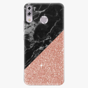 Plastový kryt iSaprio - Rose and Black Marble - Asus ZenFone 5Z ZS620KL