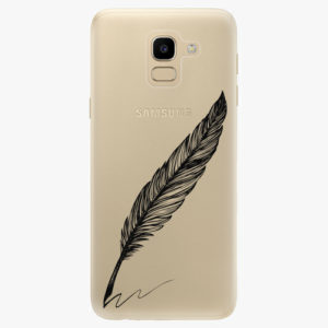 Plastový kryt iSaprio - Writing By Feather - black - Samsung Galaxy J6