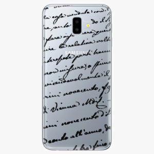 Plastový kryt iSaprio - Handwriting 01 - black - Samsung Galaxy J6+