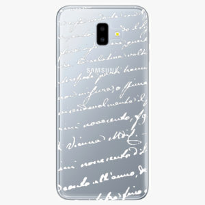 Plastový kryt iSaprio - Handwriting 01 - white - Samsung Galaxy J6+