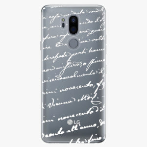 Plastový kryt iSaprio - Handwriting 01 - white - LG G7
