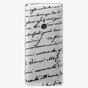 Plastový kryt iSaprio - Handwriting 01 - black - Sony Xperia XZ3