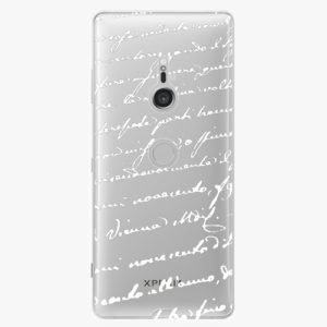Plastový kryt iSaprio - Handwriting 01 - white - Sony Xperia XZ3