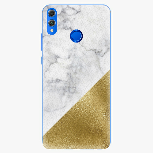 Plastový kryt iSaprio - Gold and WH Marble - Huawei Honor 8X Plastový kryt iSaprio - Gold and WH Marble - Huawei Honor 8X