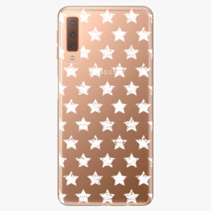 Plastový kryt iSaprio - Stars Pattern - white - Samsung Galaxy A7 (2018)