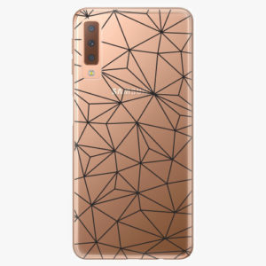 Plastový kryt iSaprio - Abstract Triangles 03 - black - Samsung Galaxy A7 (2018)