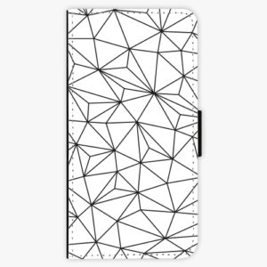 Flipové pouzdro iSaprio - Abstract Triangles 03 - black - iPhone XS Max