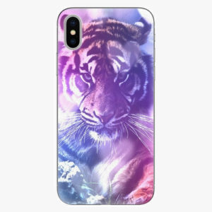 Silikonové pouzdro iSaprio - Purple Tiger - iPhone X