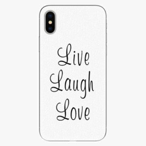 Silikonové pouzdro iSaprio - Live Laugh Love - iPhone X