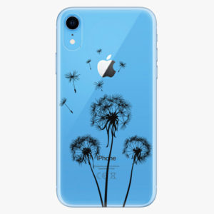 Silikonové pouzdro iSaprio - Three Dandelions - black - iPhone XR