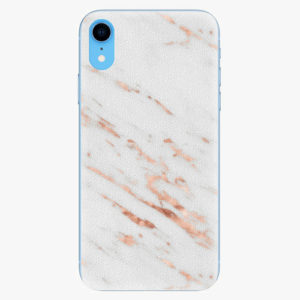 Silikonové pouzdro iSaprio - Rose Gold Marble - iPhone XR