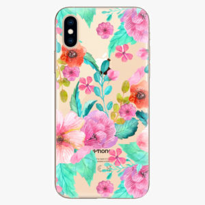 Silikonové pouzdro iSaprio - Flower Pattern 01 - iPhone XS