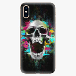 Silikonové pouzdro iSaprio - Skull in Colors - iPhone XS