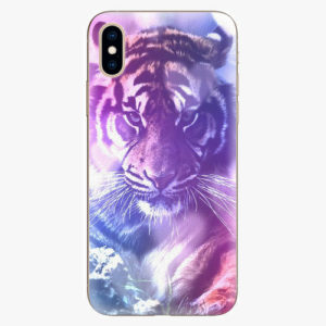 Silikonové pouzdro iSaprio - Purple Tiger - iPhone XS