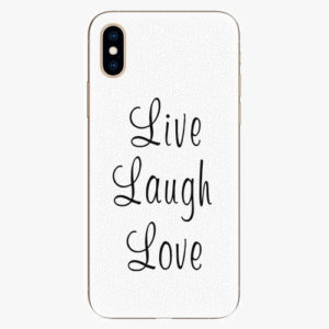 Silikonové pouzdro iSaprio - Live Laugh Love - iPhone XS