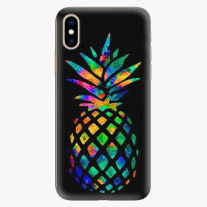 Silikonové pouzdro iSaprio - Rainbow Pineapple - iPhone XS