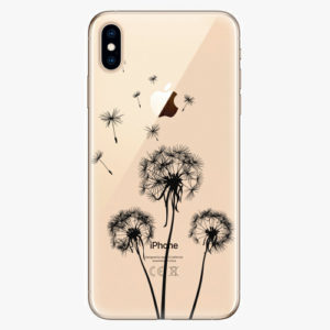 Silikonové pouzdro iSaprio - Three Dandelions - black - iPhone XS Max