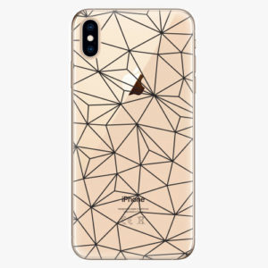 Silikonové pouzdro iSaprio - Abstract Triangles 03 - black - iPhone XS Max