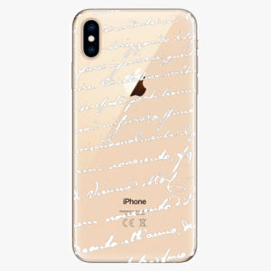 Silikonové pouzdro iSaprio - Handwriting 01 - white - iPhone XS Max