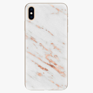 Silikonové pouzdro iSaprio - Rose Gold Marble - iPhone XS Max