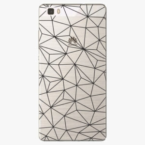 Silikonové pouzdro iSaprio - Abstract Triangles 03 - black - Huawei Ascend P8 Lite
