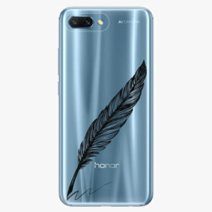 Silikonové pouzdro iSaprio - Writing By Feather - black - Huawei Honor 10