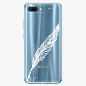 Silikonové pouzdro iSaprio - Writing By Feather - white - Huawei Honor 10