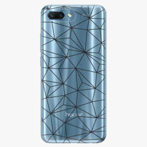 Silikonové pouzdro iSaprio - Abstract Triangles 03 - black - Huawei Honor 10