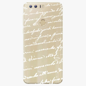 Silikonové pouzdro iSaprio - Handwiting 01 - white - Huawei Honor 8