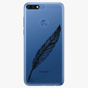 Silikonové pouzdro iSaprio - Writing By Feather - black - Huawei Honor 7C