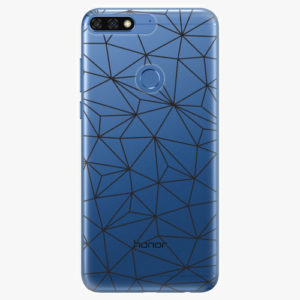 Silikonové pouzdro iSaprio - Abstract Triangles 03 - black - Huawei Honor 7C