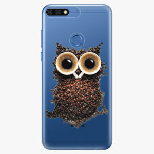 Silikonové pouzdro iSaprio - Owl And Coffee - Huawei Honor 7C