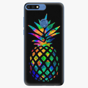 Silikonové pouzdro iSaprio - Rainbow Pineapple - Huawei Honor 7C