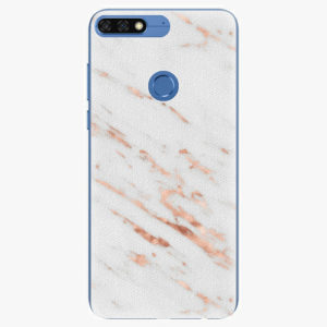 Silikonové pouzdro iSaprio - Rose Gold Marble - Huawei Honor 7C