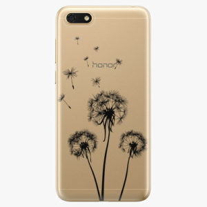 Silikonové pouzdro iSaprio - Three Dandelions - black - Huawei Honor 7S