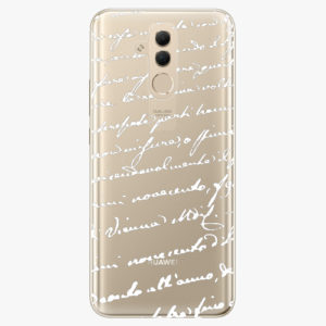 Silikonové pouzdro iSaprio - Handwriting 01 - white - Huawei Mate 20 Lite