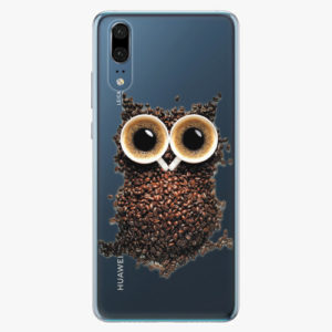 Silikonové pouzdro iSaprio - Owl And Coffee - Huawei P20