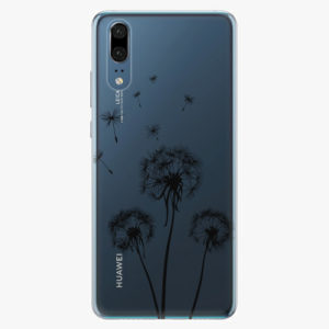 Silikonové pouzdro iSaprio - Three Dandelions - black - Huawei P20