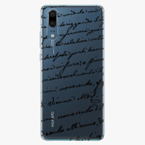 Silikonové pouzdro iSaprio - Handwriting 01 - black - Huawei P20