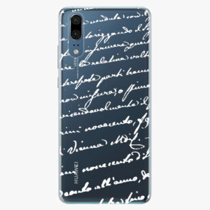 Silikonové pouzdro iSaprio - Handwriting 01 - white - Huawei P20