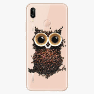 Silikonové pouzdro iSaprio - Owl And Coffee - Huawei P20 Lite